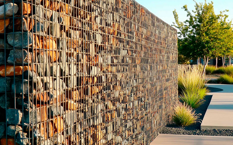 Stone Gabion Wall